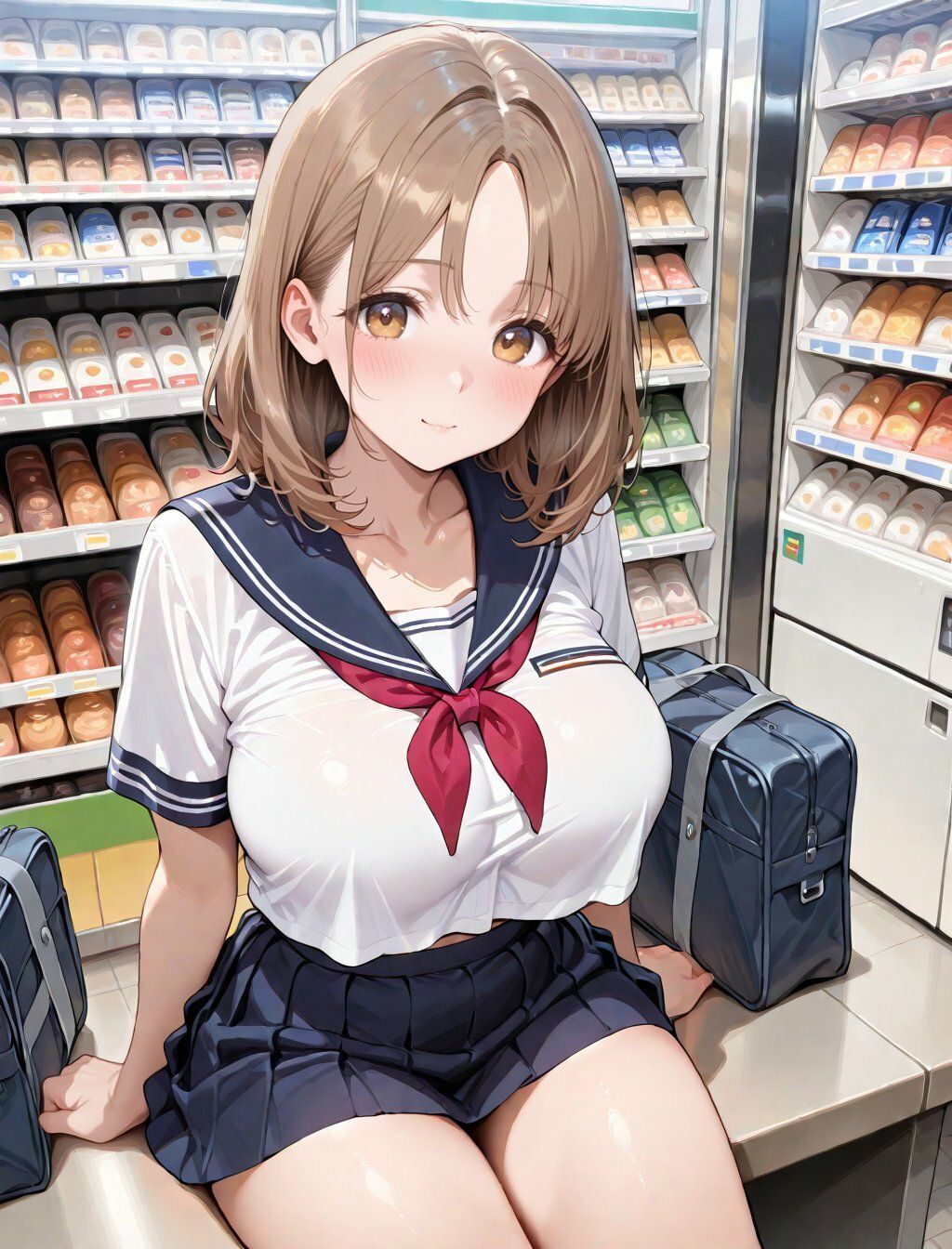 サンプル画像2:万引き現行犯、店内で犯●れる(巨乳の園) [d_663053]