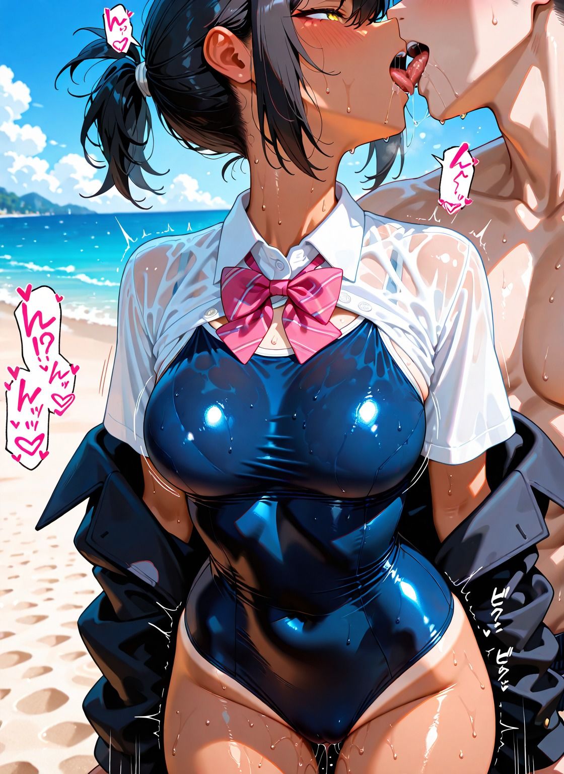 ビーチの性処理スク水少女〜誰とでも、どこでも、いつでも交わる少女の話〜 画像7