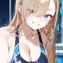 ブルアカ  アスナ  競泳水着黒ストッキングCG集