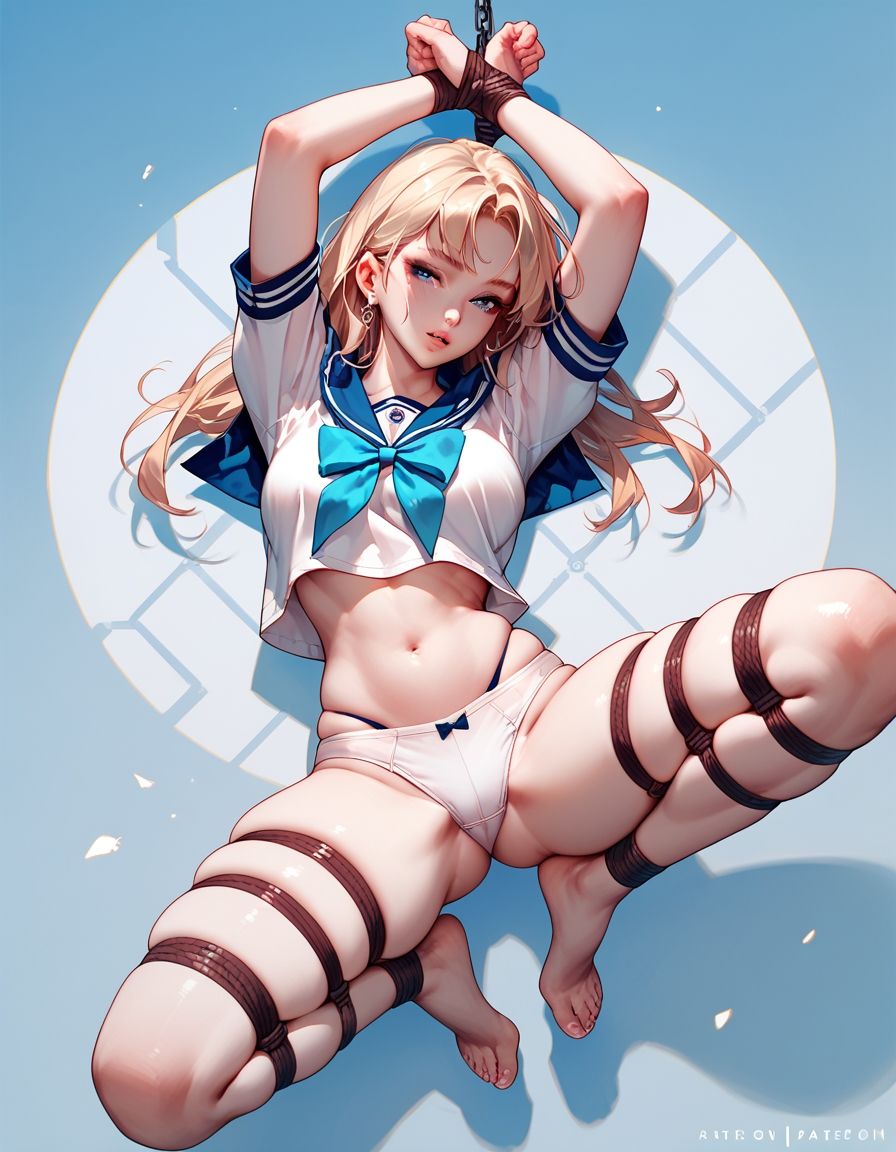 サンプル画像5:女子校生緊縛イラスト集1(同人集団とるとれす) [d_663435]