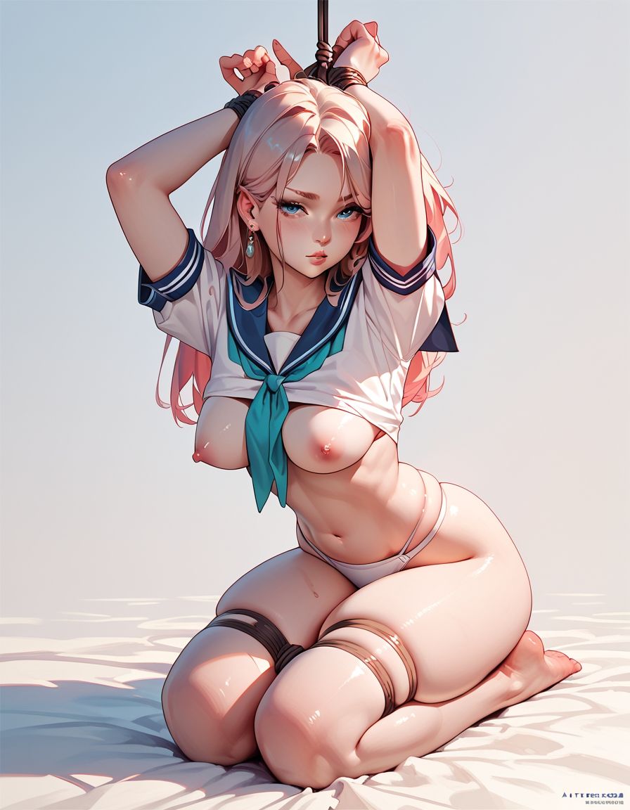 サンプル画像1:女子校生緊縛イラスト集2(同人集団とるとれす) [d_663439]