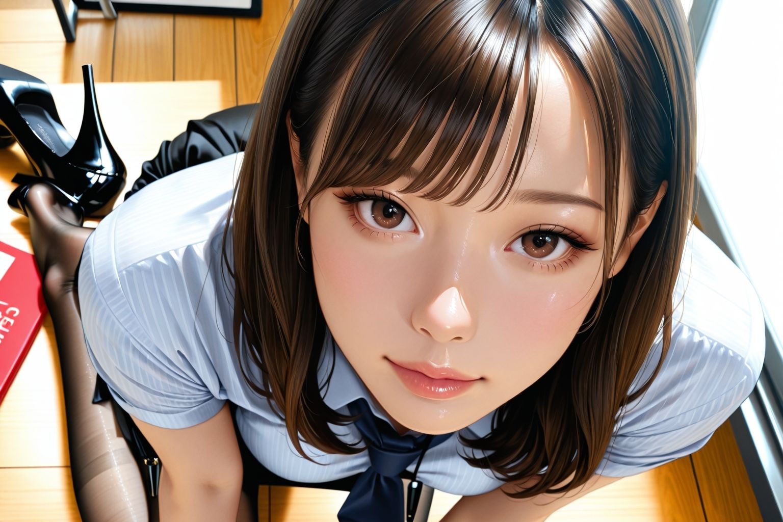 サンプル画像4:パンスト秘書の巨乳管理(密室ノイズ) [d_663453]