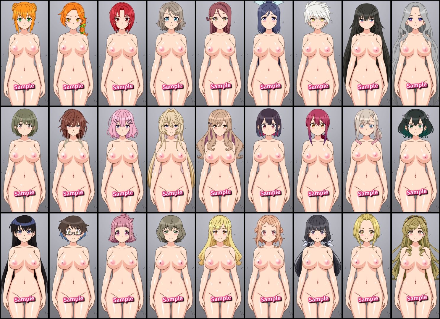 サンプル画像2:27人のパイパンヌードの女の子を「みつめえっち」したい人向けのCG集2025-庚-(しらき電画) [d_663480]