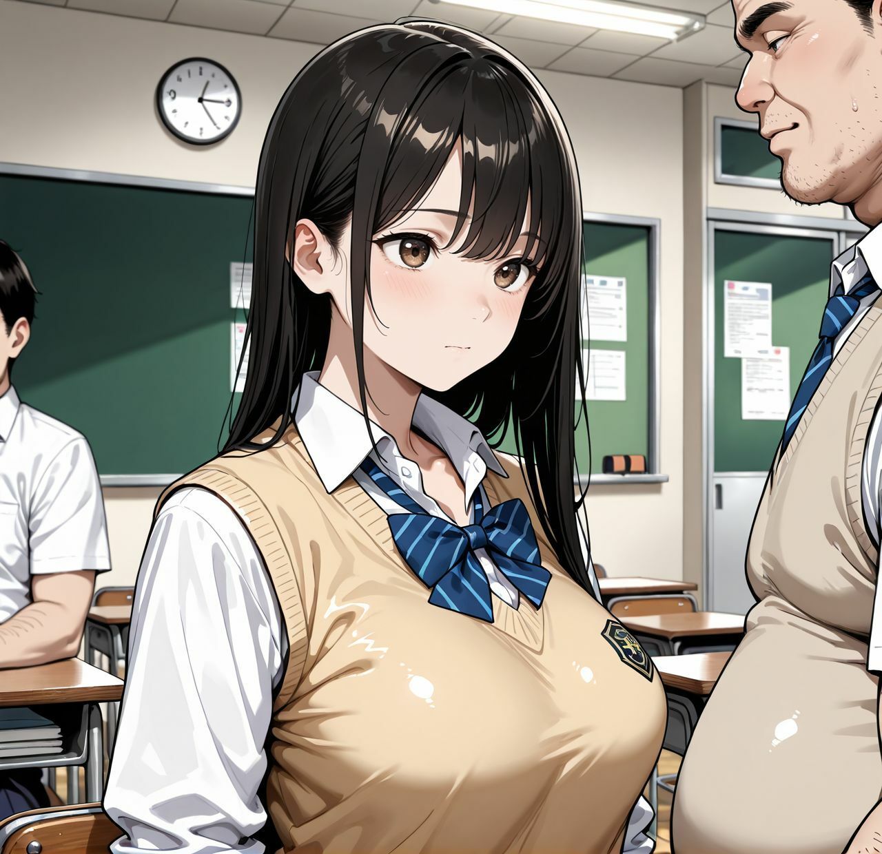 サンプル画像2:変態教師の専用肉便器〜学園の女子達は性処理オナホと化す〜(棒突きおでん) [d_663502]