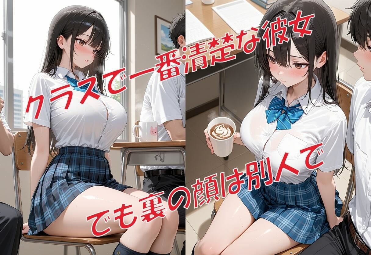 【エロ漫画】学校で一番清楚な彼女 裏の顔はドスケベだった(AI ぽっぴー出版) d_663609