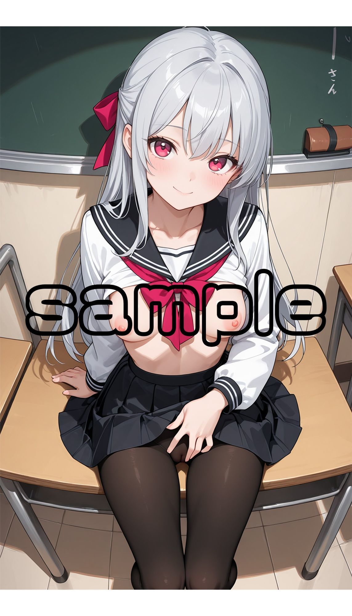 サンプル画像2:（画集）制服JKを見る！（縦型）(120×75の部屋) [d_663742]