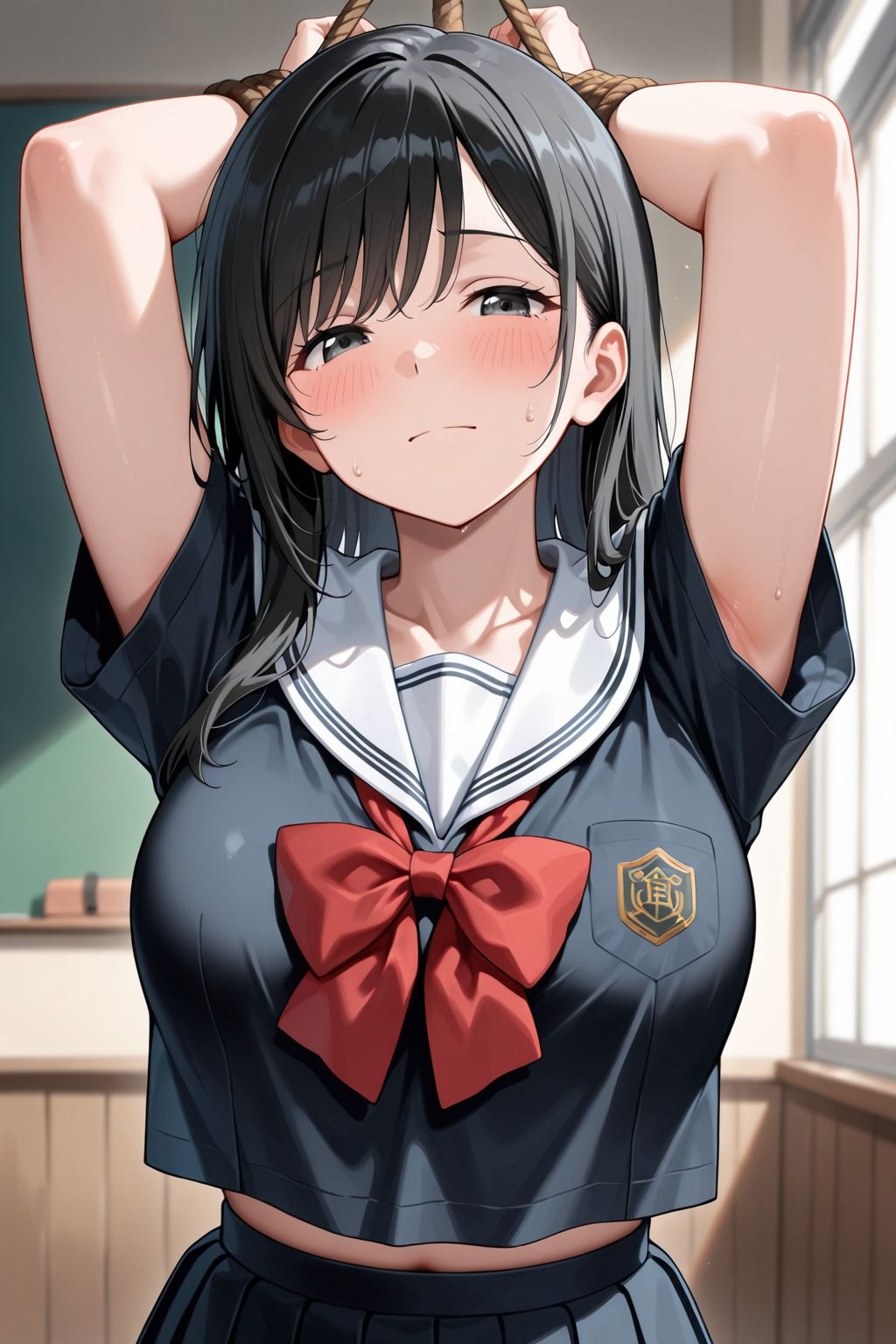 サンプル画像1:クラスの女子の裏の顔は緊縛好きなド変態(ハメハメ倶楽部) [d_663937]