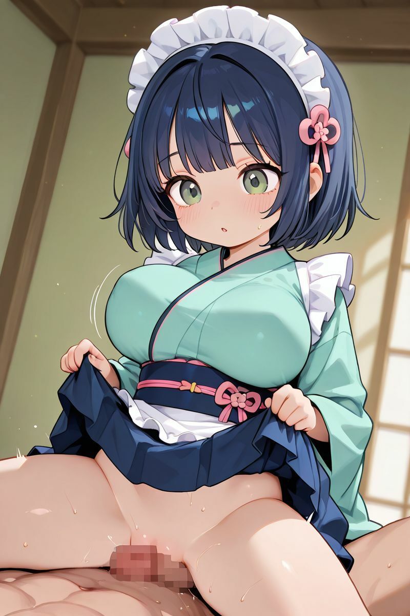 サンプル画像3:温泉宿に行ったら巨乳の女の子がエッチなサービスで生挿入してくれた「たくさん癒してあげます」(nes_aiart) [d_663999]