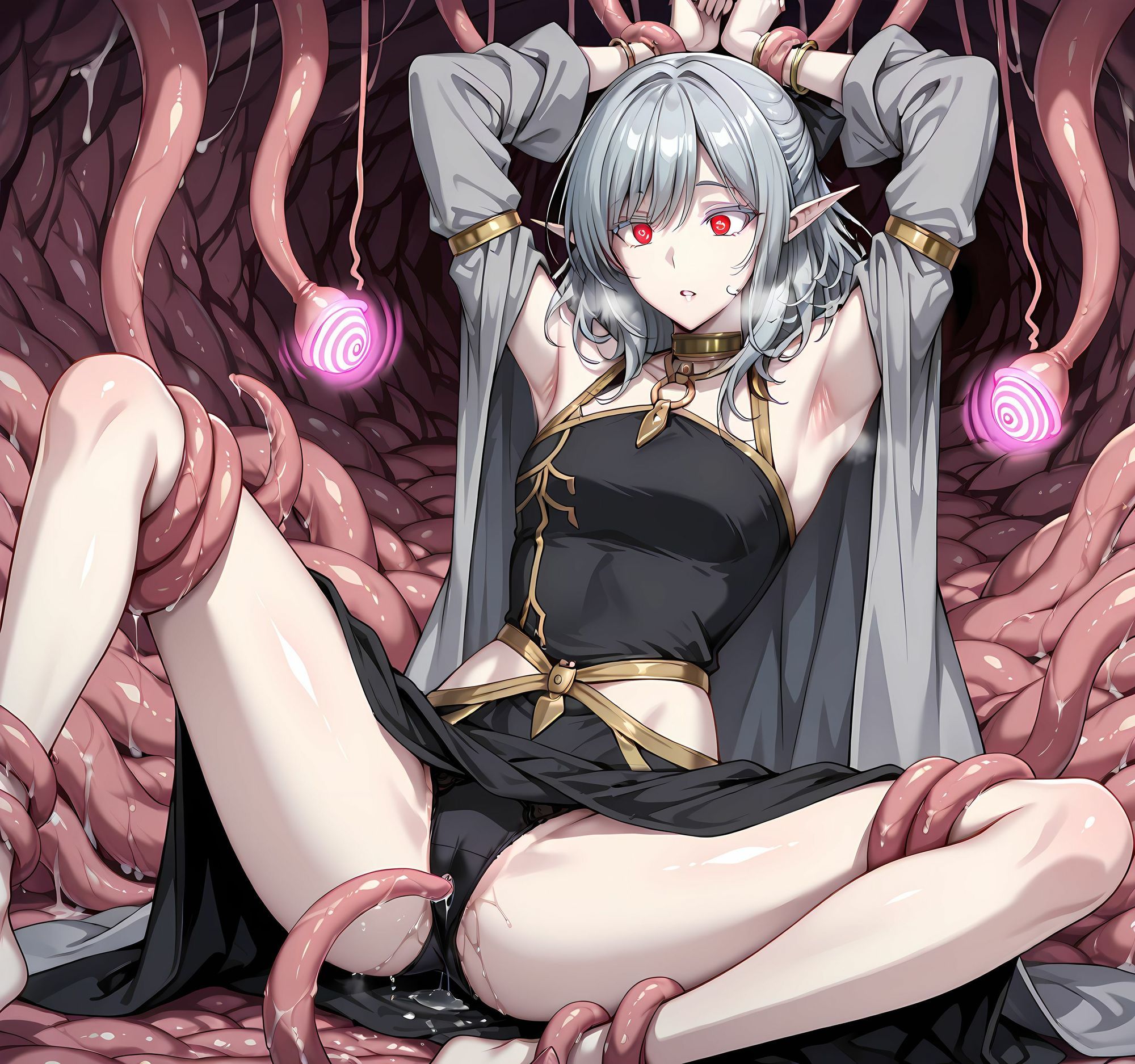 サンプル画像4:アトゥ洗脳丸呑み悪堕ち〜淫魔化搾精〜(ochiruevil) [d_664117]