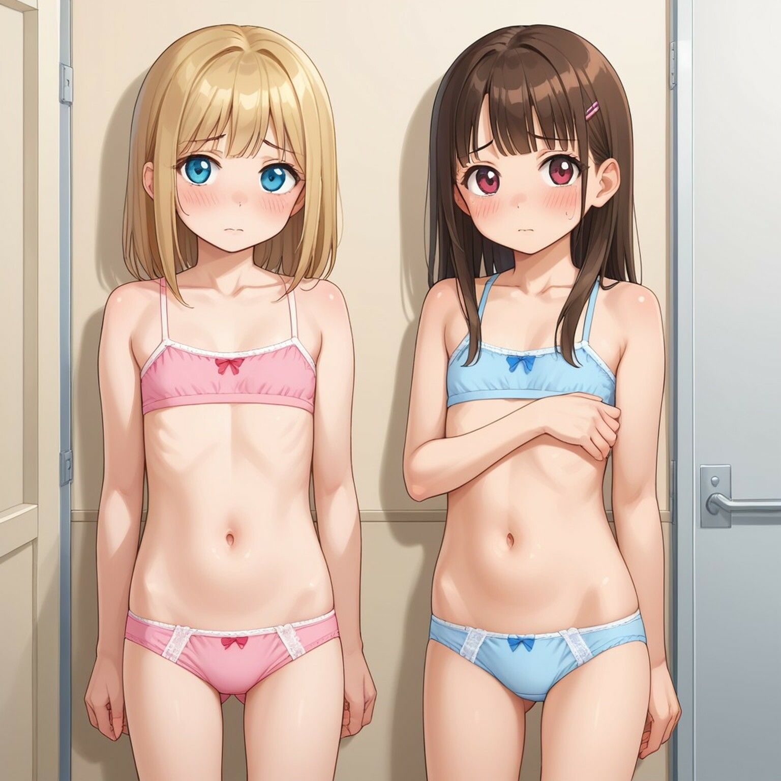 つるぺた少女の下着と裸体【AIイラスト集】 サンプル画像 2