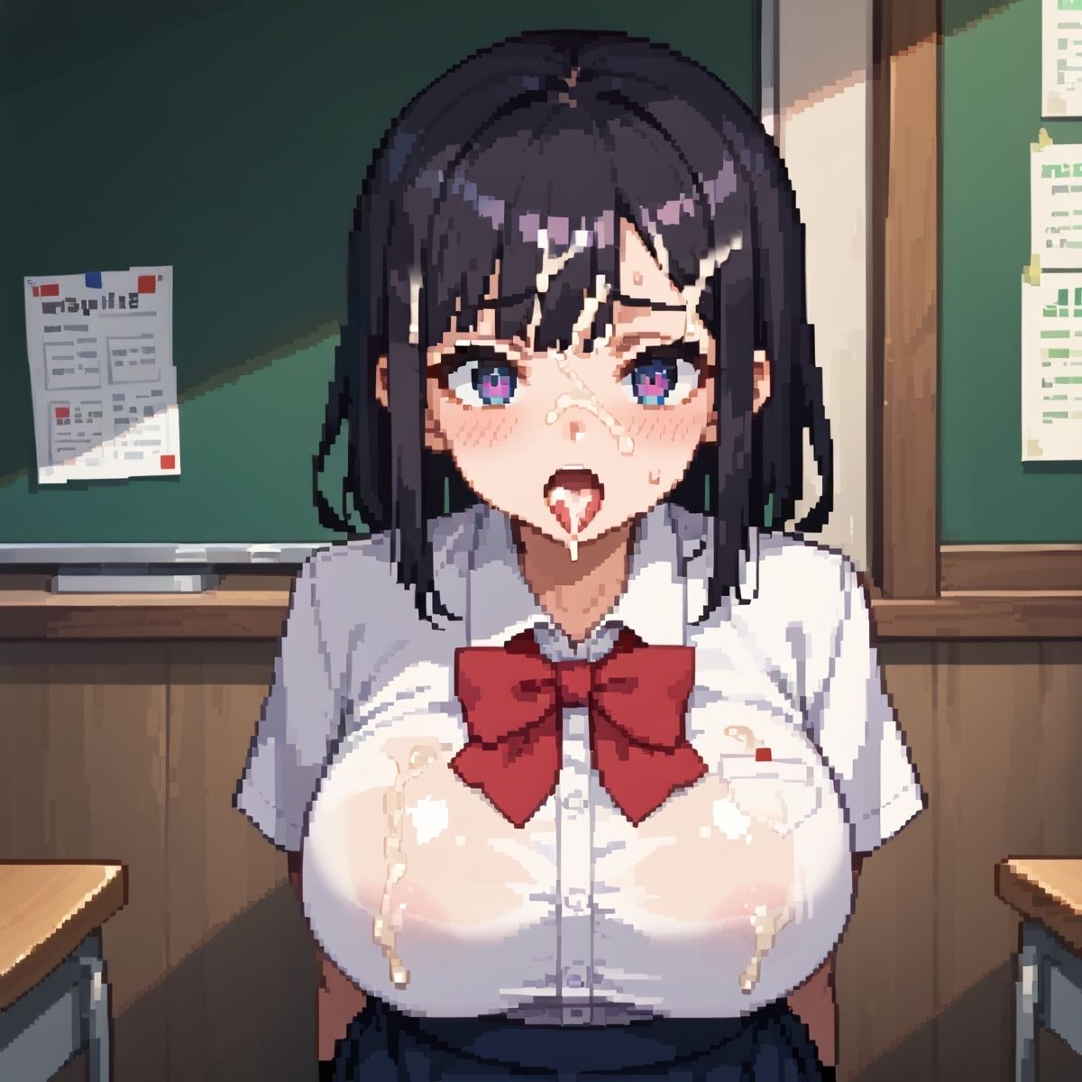 私立ドット絵学園！可愛いドット絵風巨乳女子校生とセックス！パート2 画像8