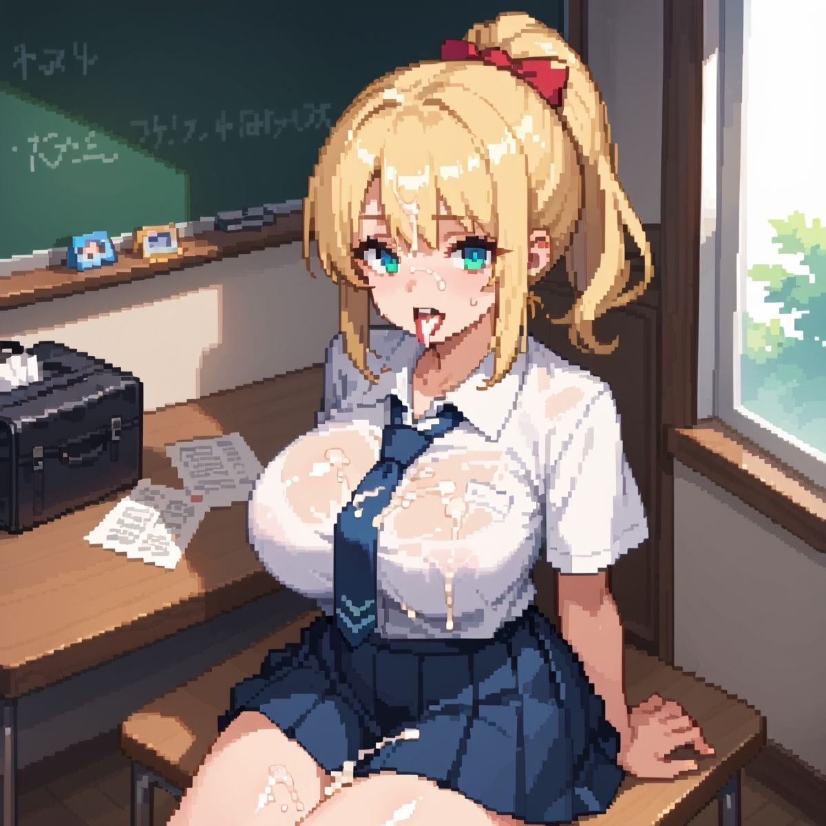 私立ドット絵学園！可愛いドット絵風巨乳女子校生とセックス！パート39