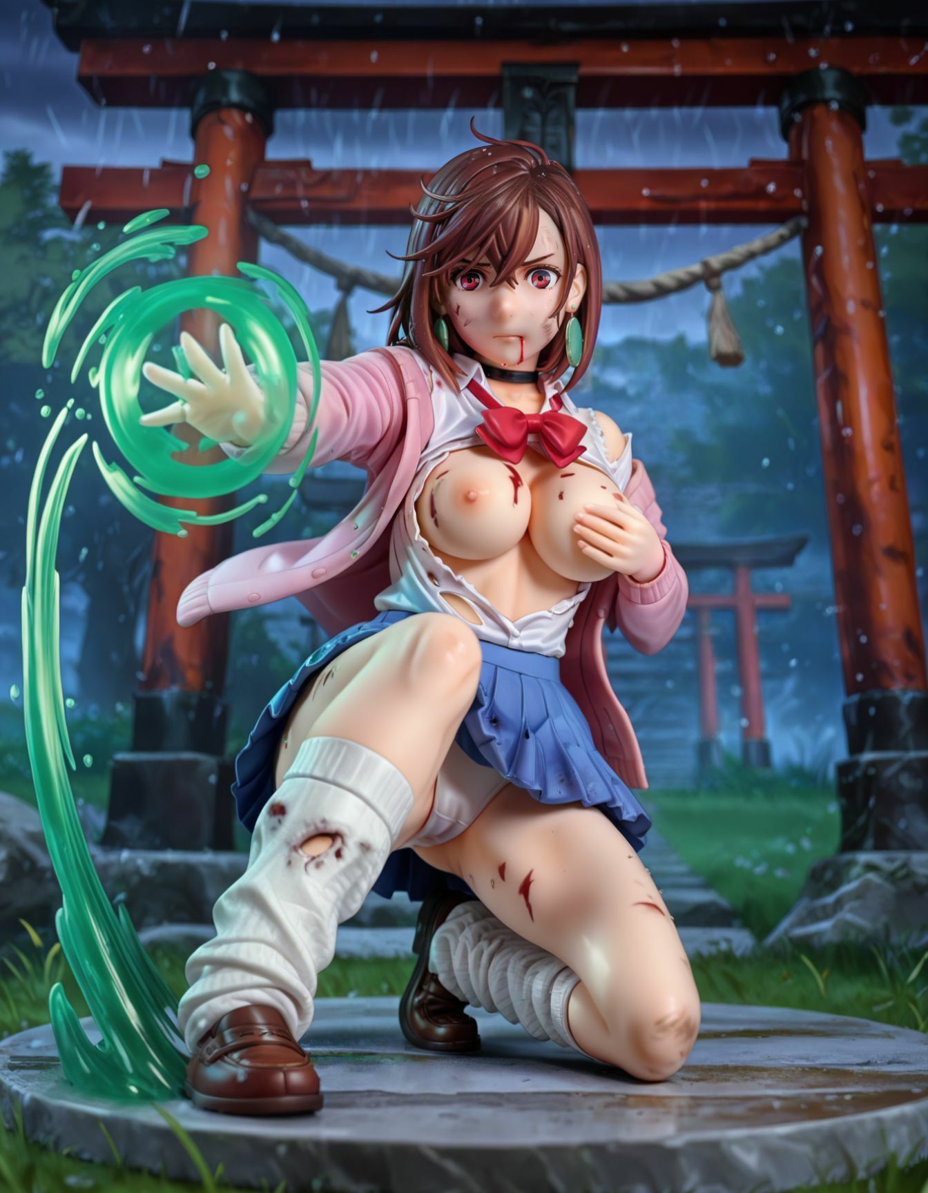 サンプル画像5:綾〇桃 フィギュア風イラストコレクション(のこ（noko）) [d_664352]