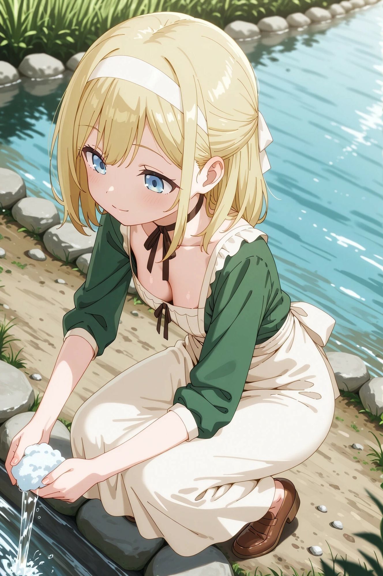 サンプル画像1:マジック風味  川で洗濯してたのに(ぬこの営み) [d_664363]