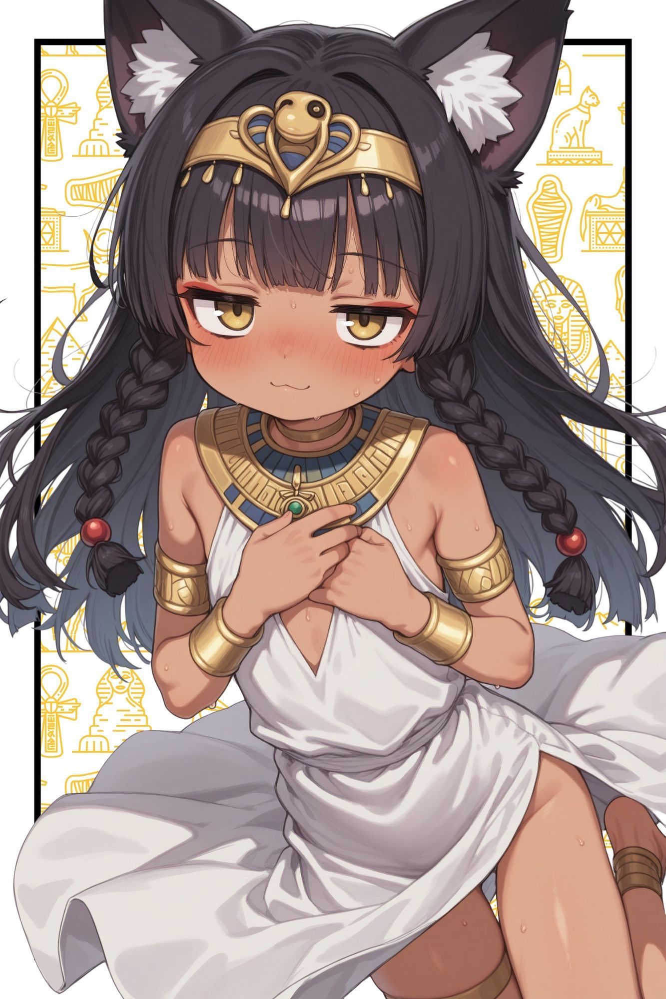 ちっぱい！つるつる！褐色エジプト猫耳少女画集！