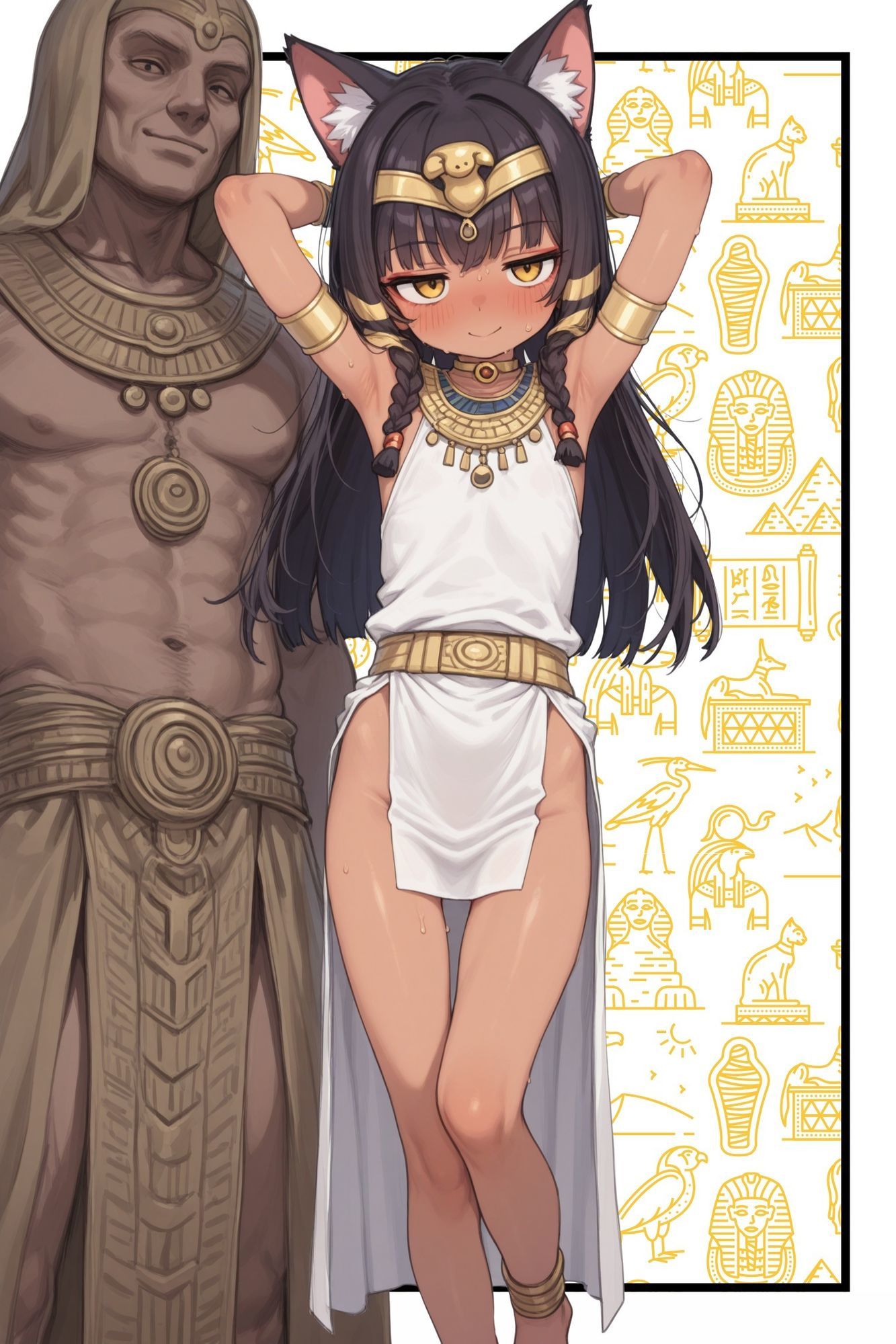 ちっぱい！つるつる！褐色エジプト猫耳少女画集！