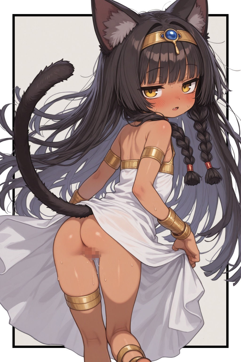 ちっぱい！つるつる！褐色エジプト猫耳少女画集！