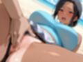 真夏のビーチ、海の家で性欲まみれ黒髪ギャルと汗だく秘密の連続中出しSEX