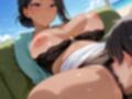 真夏のビーチ、海の家で性欲まみれ黒髪ギャルと汗だく秘密の連続中出しSEX