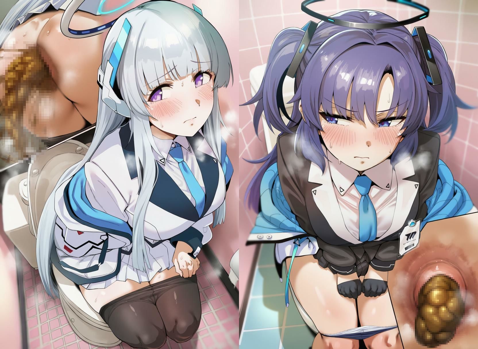 サンプル画像6:ブ○ーアーカイブ 脱糞スカトロCG集 ユウカ＆ノア編(スカトロ工房) [d_664436]