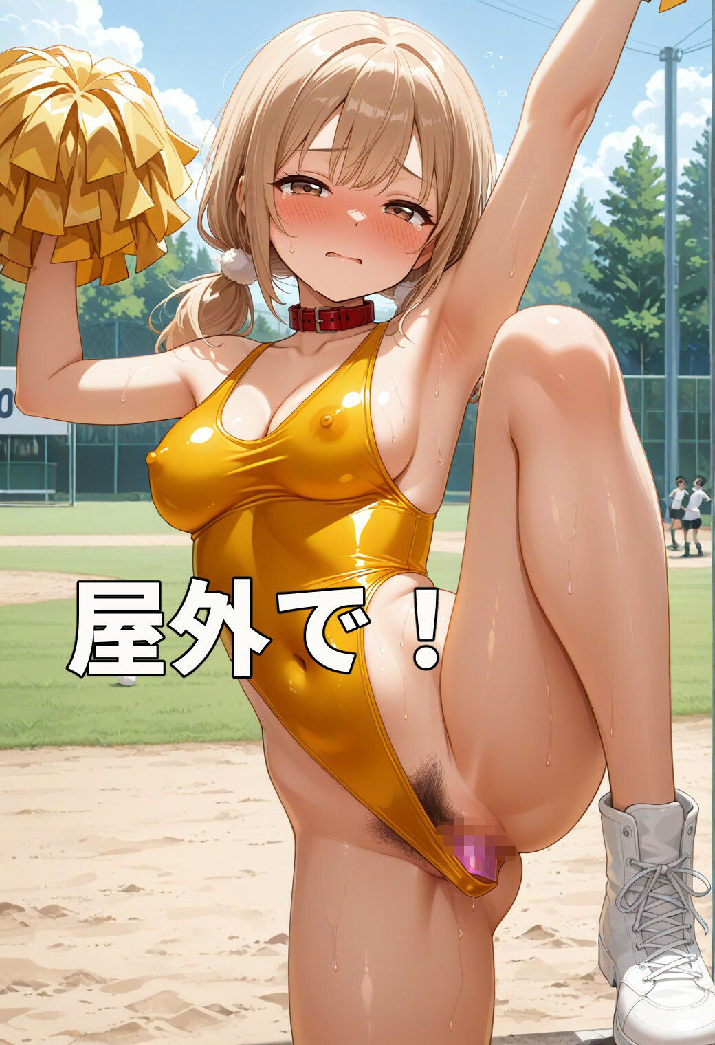 サンプル画像5:露出部活動報告 女子部員達の羞恥と性処理の日々！(あるにこラボ) [d_664559]