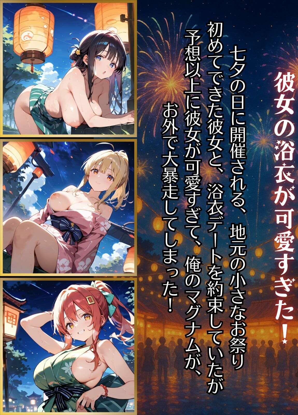 祭りの夜に君を奪う〜浴衣の君が可愛すぎて俺のマグナムが火を噴くぜ！！〜【厳選CG240枚収録】1