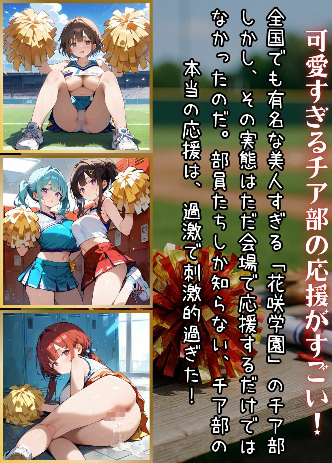 サンプル画像1:応援だけじゃ、物足りない！！エールは体で送ります！！！3【厳選CG210枚収録】(おねだり本舗) [d_664604]