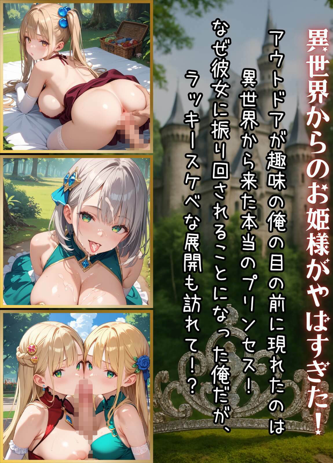 サンプル画像1:プリンセスと野獣たち！異世界のお姫様をめちゃくちゃにします！4【厳選CG240枚収録】(おねだり本舗) [d_664617]