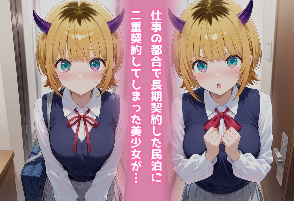 サンプル画像1:民泊トラブル！？…美少女と突然の強●ルームシェア性活 〜ME●ちょ編〜(アイポスラボ) [d_664632]