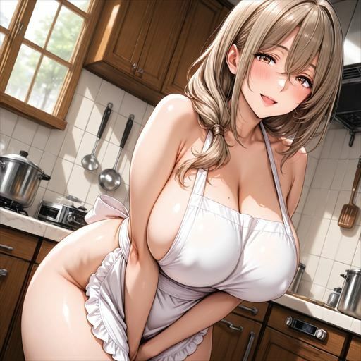 巨乳×裸エプロン 画像2
