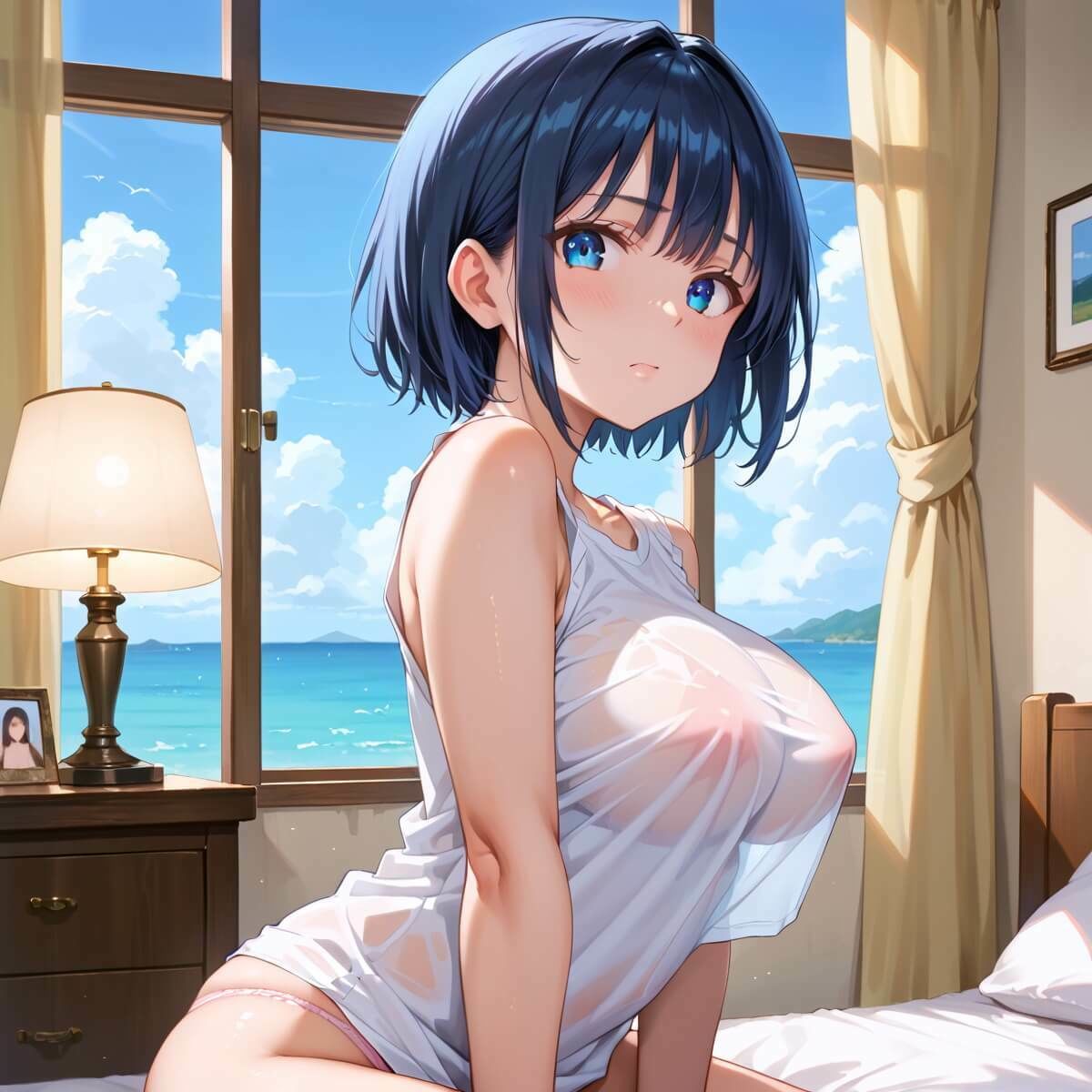 サンプル画像2:彼シャツ美少女、ベッドの上で甘えすぎ問題！〜俺の彼女可愛すぎやしませんか！？〜8【厳選CG200枚収録】(夏目神社) [d_664766]