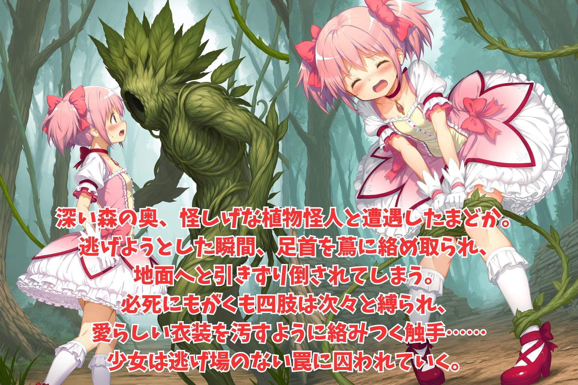 サンプル画像1:淫獄の園 ―絡みつく触手と路地裏の獣欲―(絵心あいのAI生成アトリエ) [d_664782]