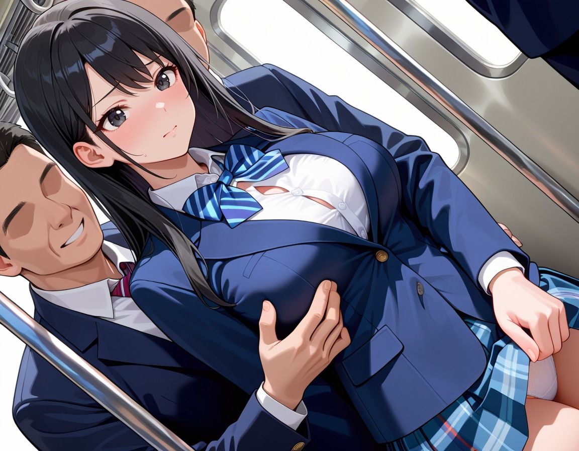 サンプル画像1:清純派女子校生  本性は中出し大好き淫乱ビッチ(ヒミツのあきちゃん) [d_664860]