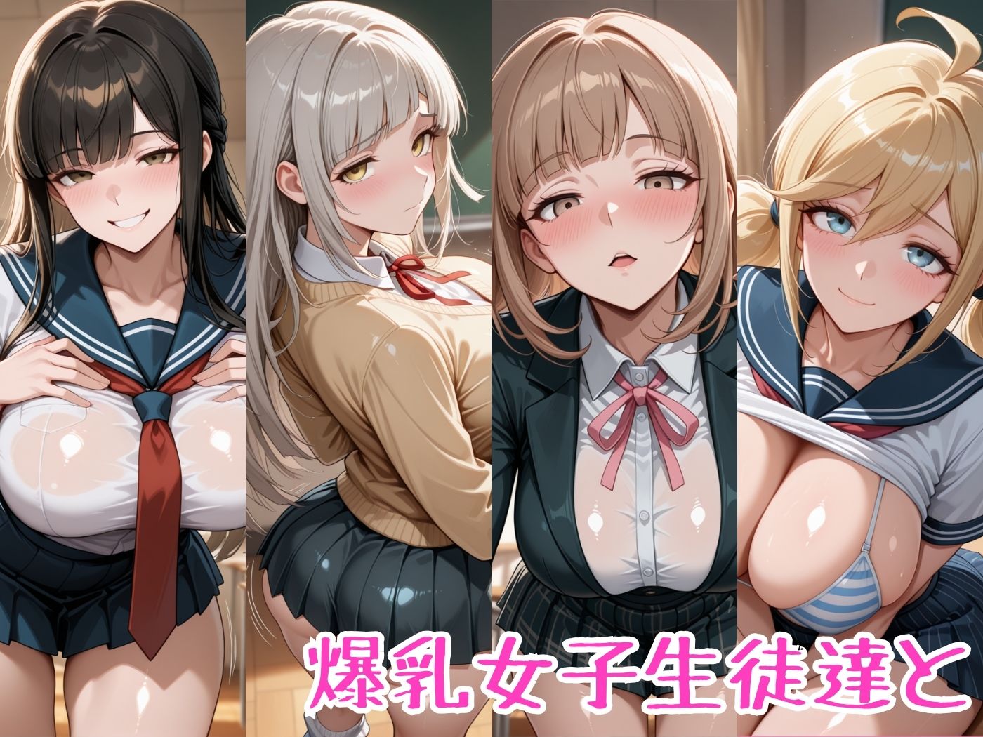爆乳学園〜セーラー服編〜一軍女子と仲の良い事務員さんは性欲を我慢出来ずに女子校生をオナホにする 画像5
