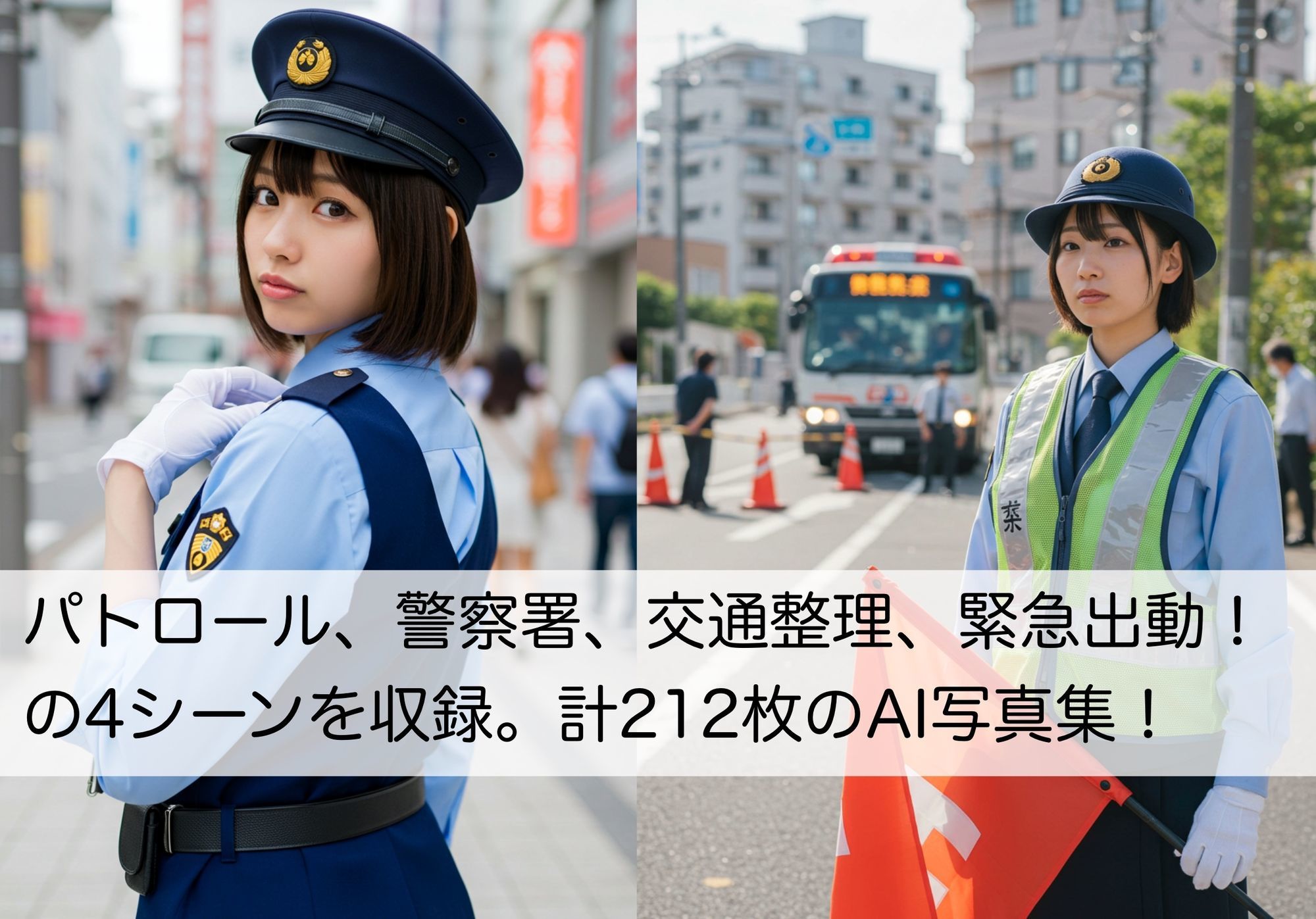 サンプル画像2:超絶警察官  出動！交通部機動2課！(AI-AYA) [d_665236]
