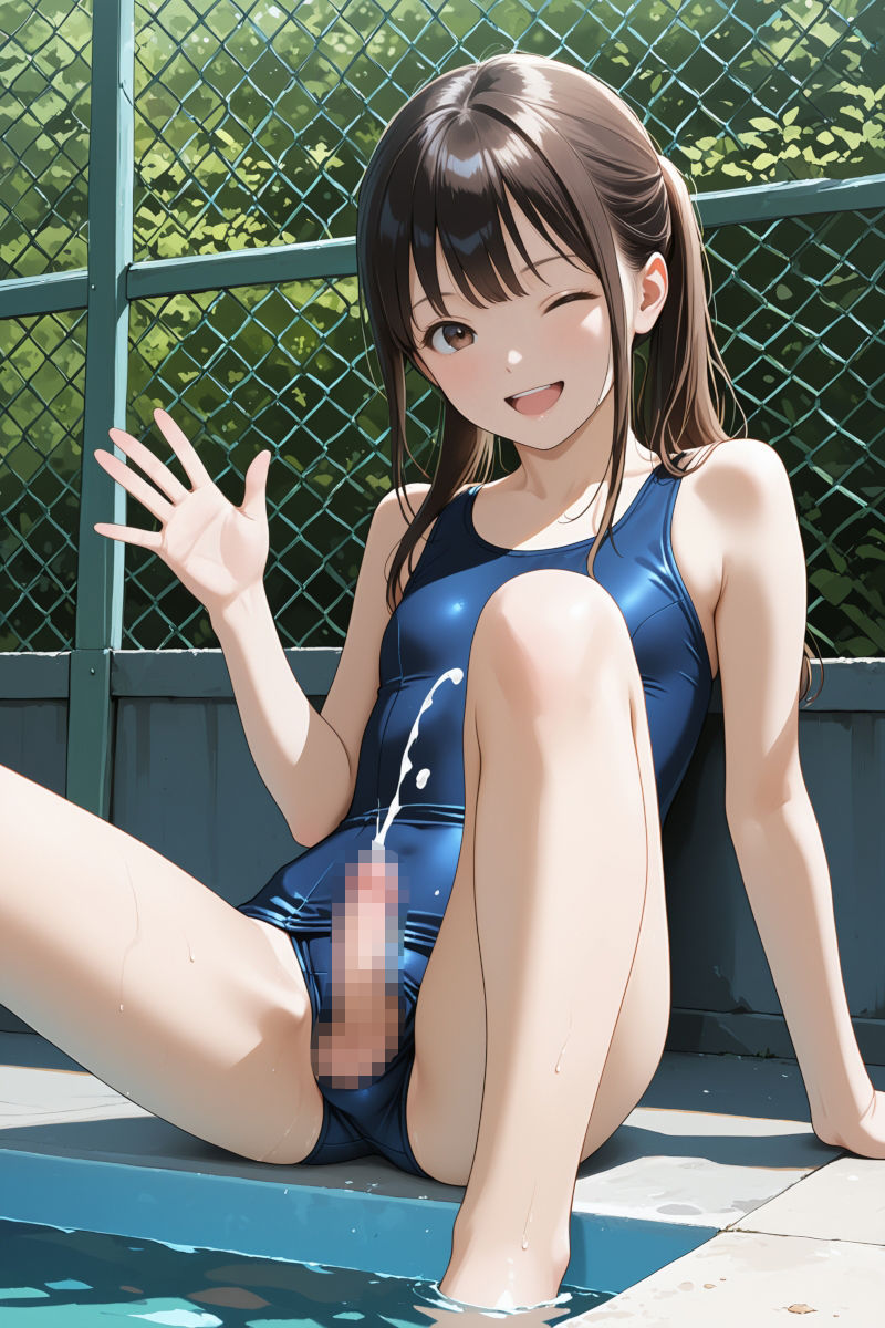 触ってないのに勝手に出ちゃう！ふたなり娘ノーハンド射精 画像2