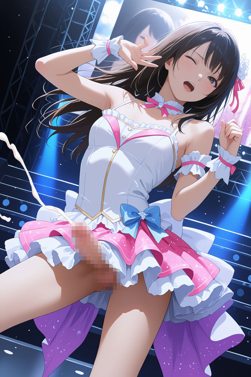 触ってないのに勝手に出ちゃう！ふたなり娘ノーハンド射精 画像5