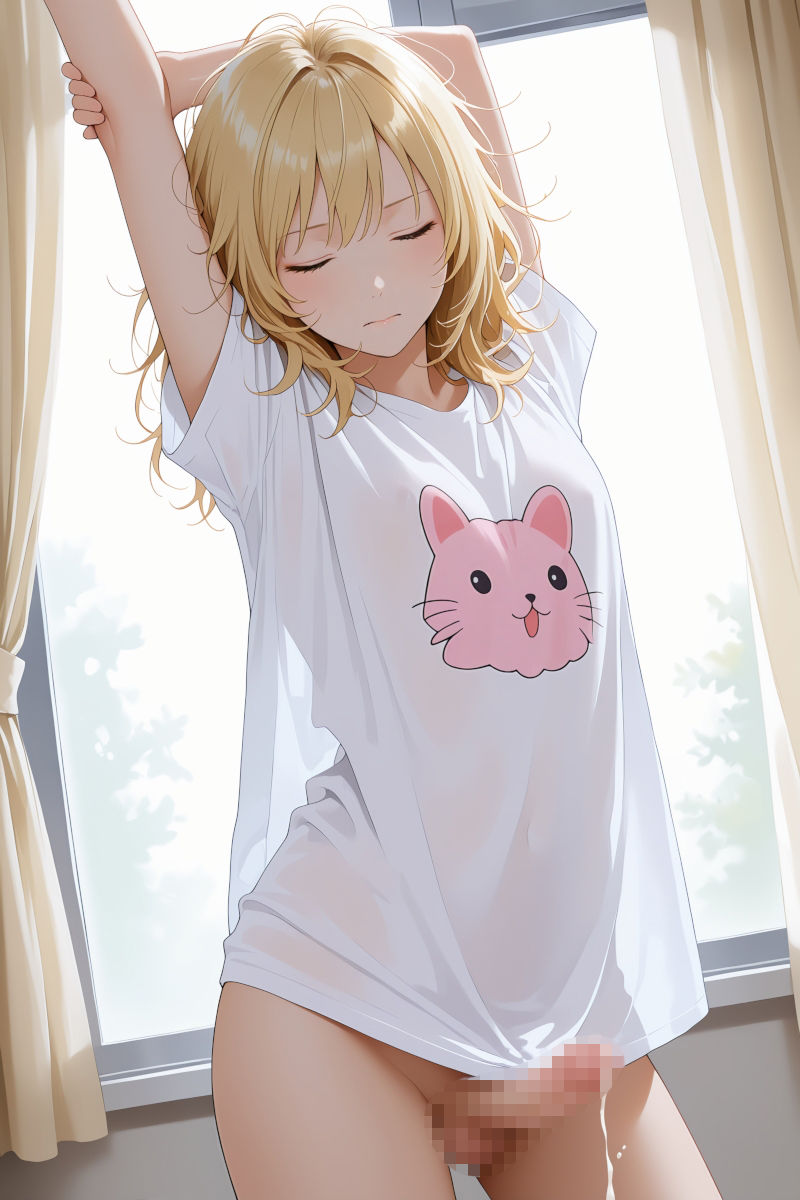 触ってないのに勝手に出ちゃう！ふたなり娘ノーハンド射精 画像9