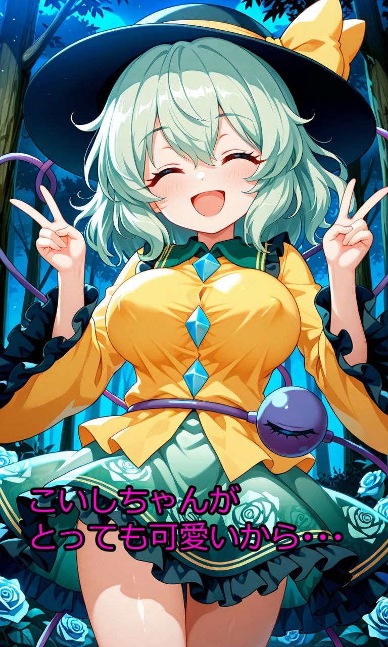 サンプル画像1:こいしちゃんで遊ぼう！(アフロヘアー) [d_665577]