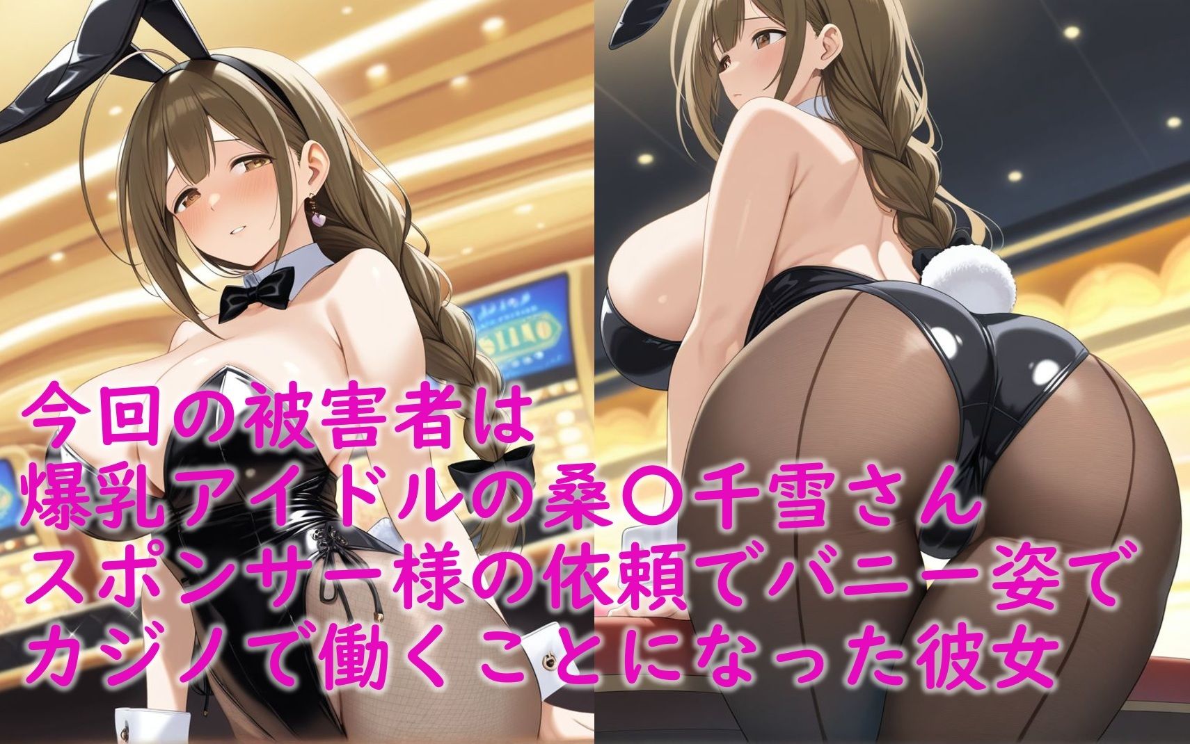 サンプル画像2:桑山千雪_バニー姿で接待＆踊り子衣装でストリップ枕営業(Aiイラスト販売所) [d_665694]