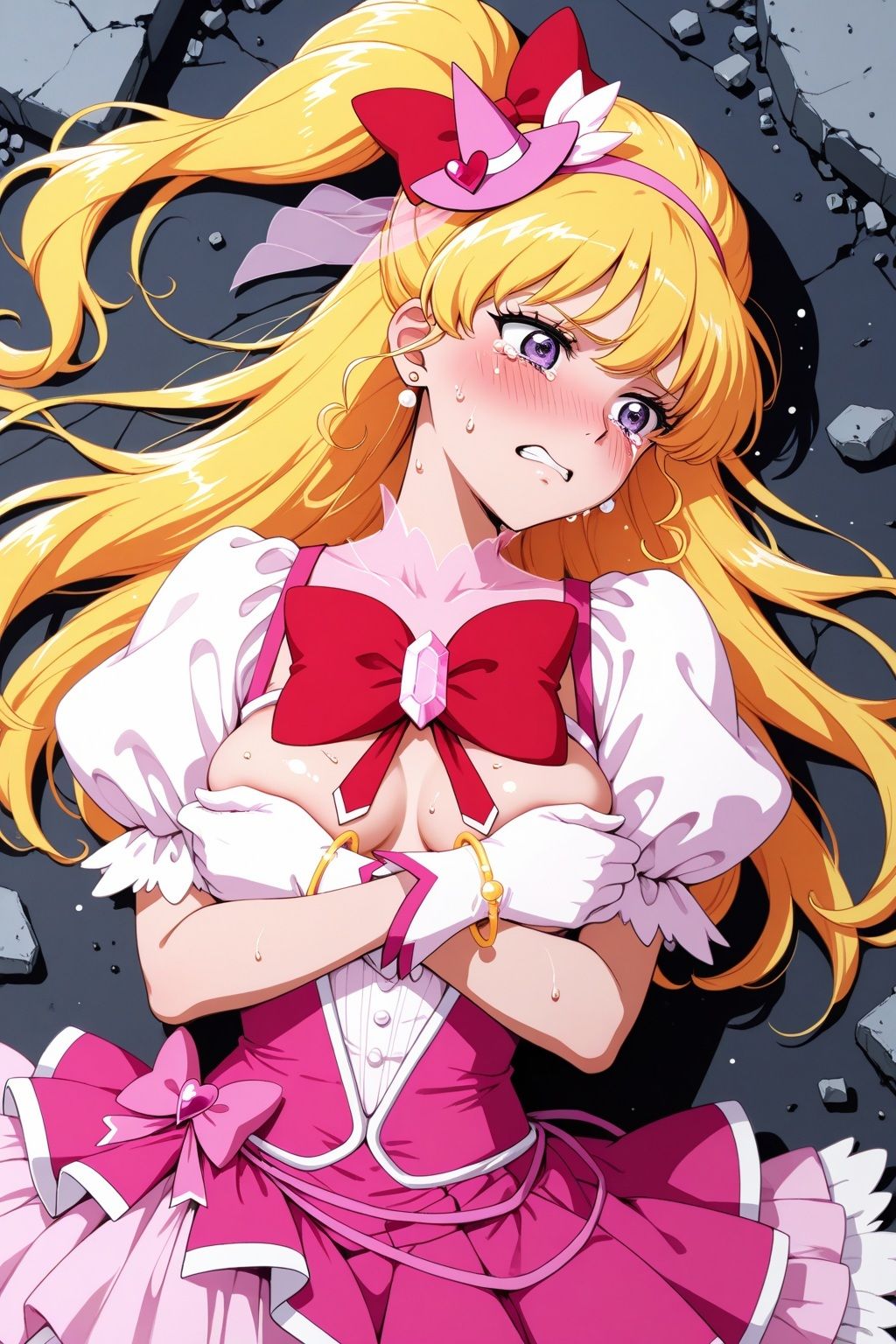 サンプル画像3:変身ヒロイン×辱 魔法使いプ●キュア！  キュ●ミラクル敗北初セックス(ライトフィニッシュ) [d_665741]