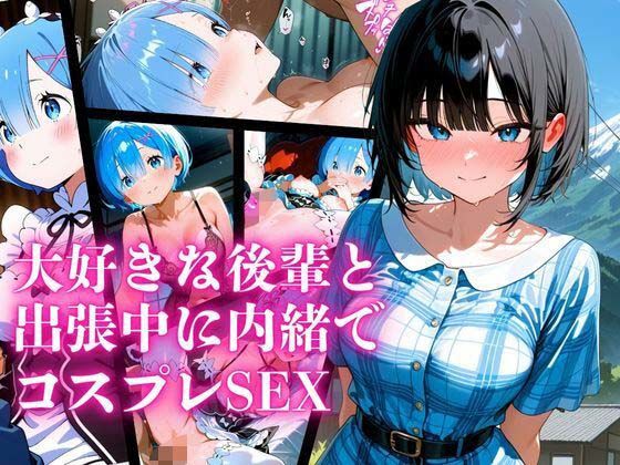 会社に内緒で付き合っている大好きな後輩と出張中に内緒でコスプレSEX(リゼロ レム編)【オズのアダルト使い】