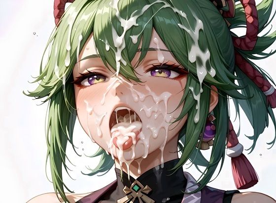 サンプル画像2:No.8_10人の原〇キャラの大量顔射AIイラスト集 100枚(鷲柄カイラのショップ) [d_665831]