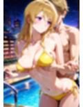 森〇  黄色ビキニでナイトプール