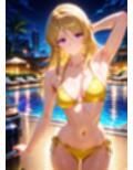 森〇  黄色ビキニでナイトプール