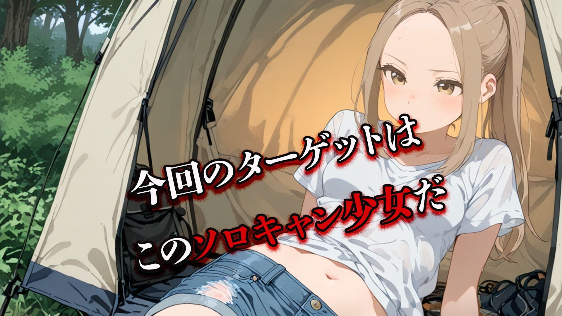 サンプル画像1:ソロキャンしていたら監禁レ〇プされた話(ティーチルーム) [d_666062]