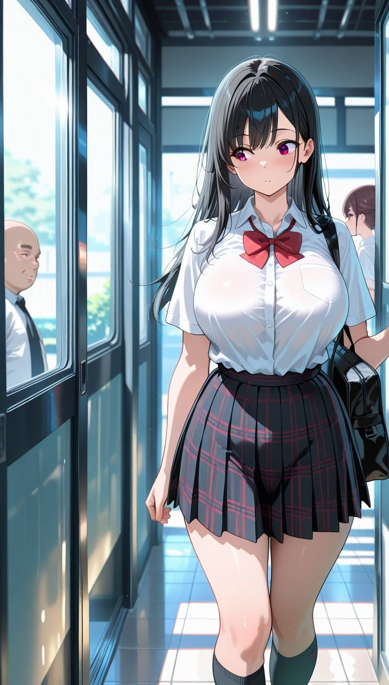 民泊でおじと3P爆乳合宿 画像1