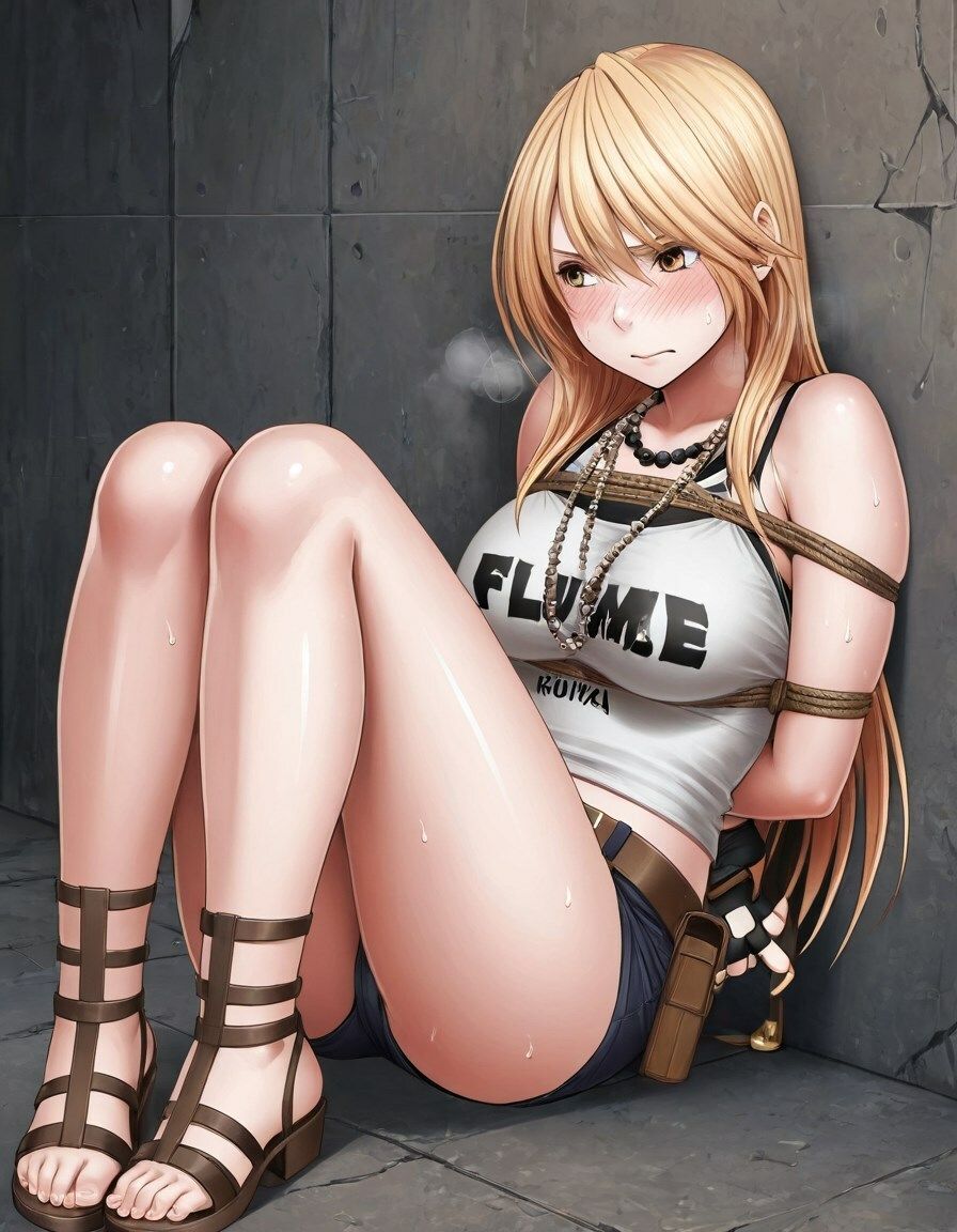 縄で縛られてる川澄カグヤ