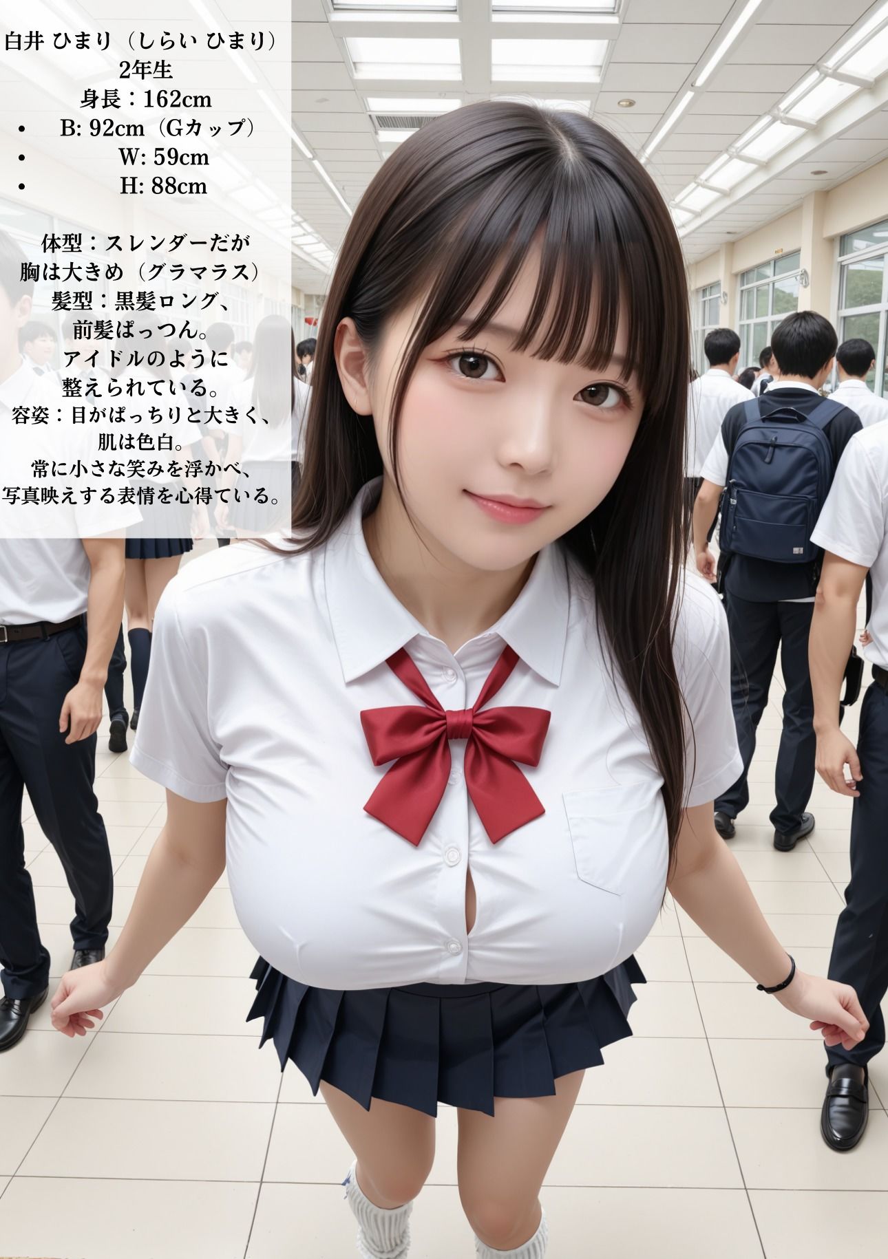 サンプル画像3:催淫洗脳            学校パンフモデル    広報活動(シロウトAI美女AMU) [d_666200]