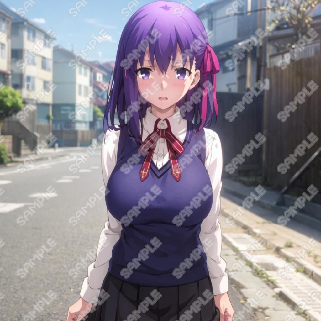 サンプル画像4:キャラフェチ  Eカップの後輩  着衣巨乳編＋立ちバック編＋フェラ編(フェチ工房) [d_666209]